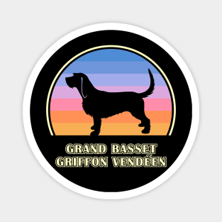 Grand Basset Griffon Vendeen Vintage Sunset Dog Magnet